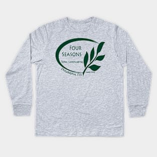 Four Seasons Total Landscaping Green Logo Kids Long Sleeve T-Shirt